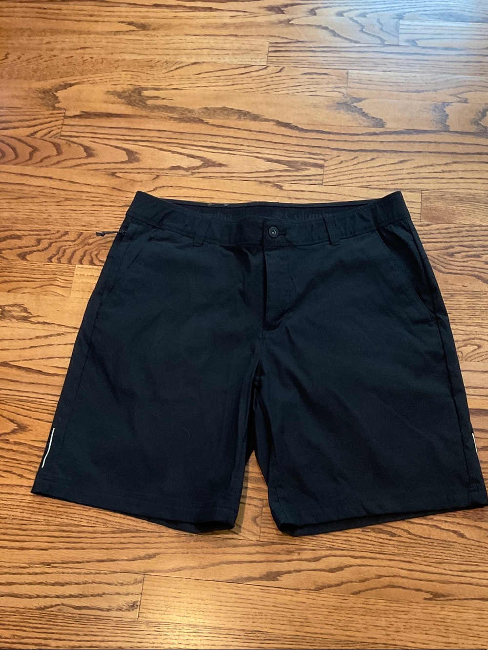 Columbia Black Men's Flat-Front Performance Shorts